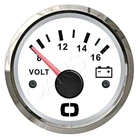 Osculati Voltmeter 52mm 2"" 8-16V White/Polished 12V