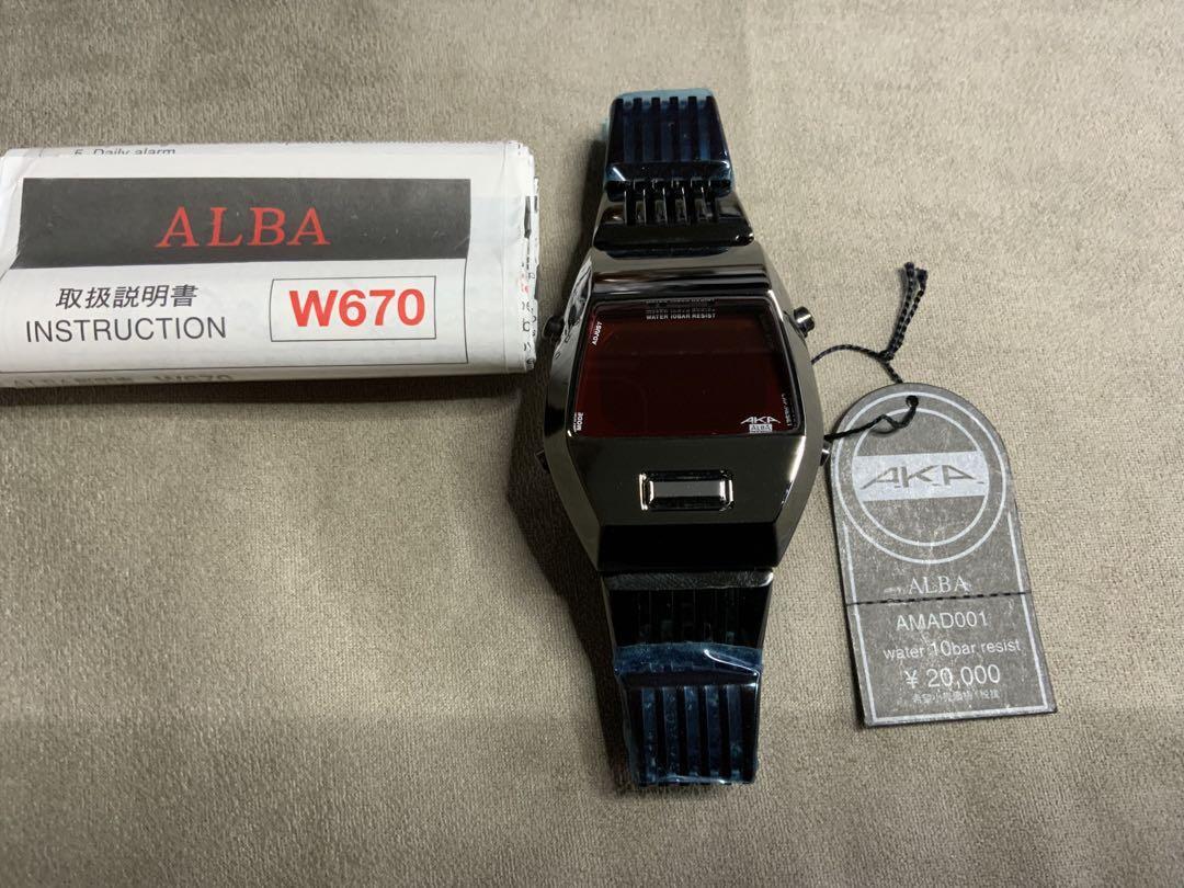 【希少】ALBA SEIKO AKA W670-4000 New Batt [Near MINT] SEIKO ALBA AKA W670-4000 Quartz Men's