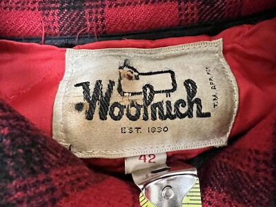 Woolrich Vintage 60s Red Buffalo Plaid Hunting Jacket 42 LRG Field