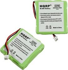 2-Pack HQRP Battery for Medion MD81877 MD82877 Life S63006 Slim DECT 500 Phone