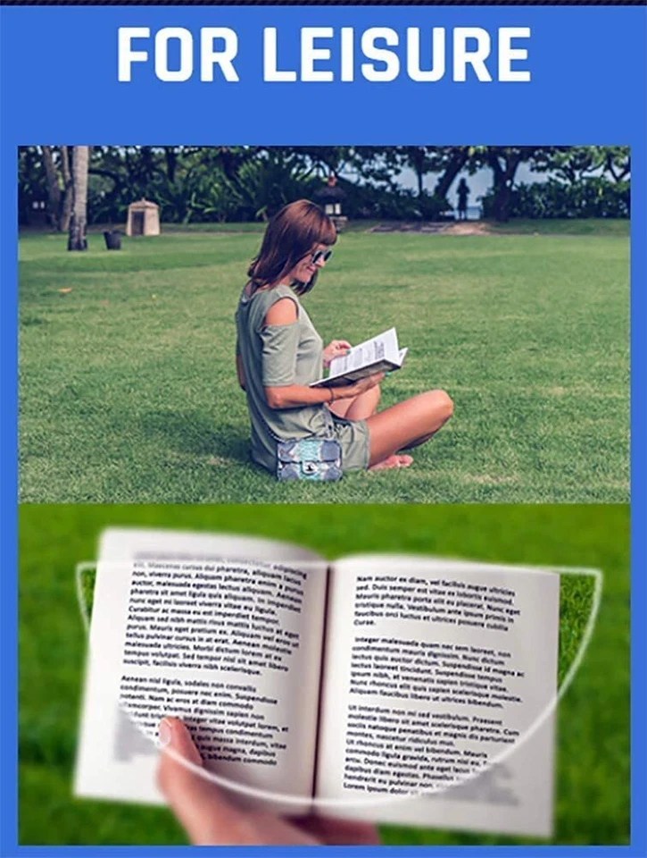 Calabria Hydrotac Stick On Bifocal Lenses+2.00 | Magnifying Adhesive Reading Re - Image 4 of 4