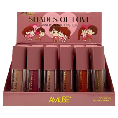 Set 24 Pcs New AMUSE Shades of Love Matte Liquid Lipstick