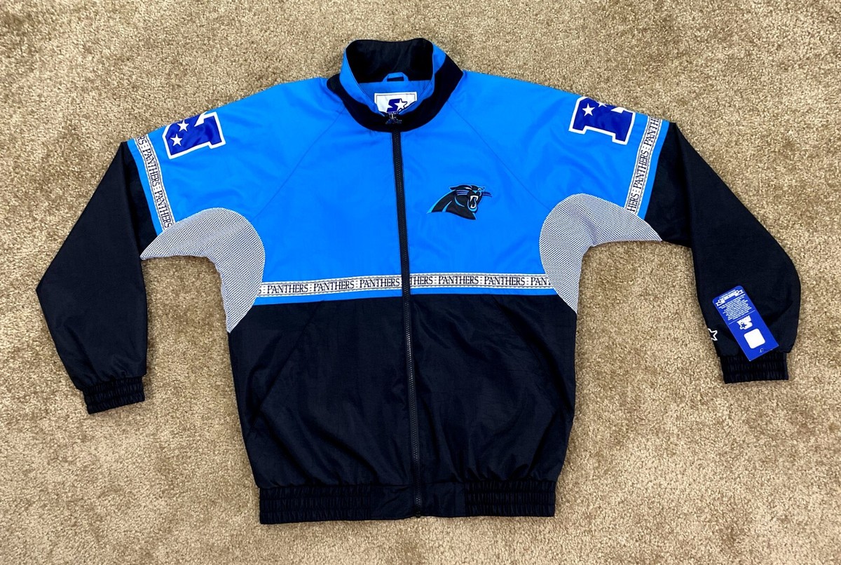 Carolina Panthers Jacket: Starter Full Zip SUMMER/FALL S L XL 2X