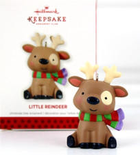 Hallmark Little Reindeer Keepsake Ornament Club Member Exclusive Christmas 2013