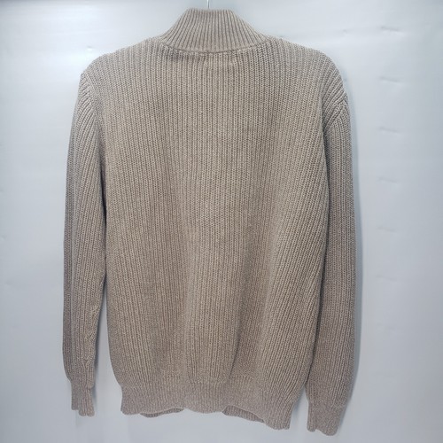 LL BEAN Pullover Herren Large Beige Longpullover Strick Fischer Freizeit Full Zip - Bild 3 von 13