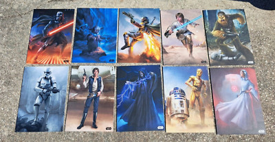 lot 10 Displate Star Wars metal signs Darth Solo Princess Skywalker Chewbacca R2