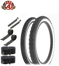 SCHWINN STINGRAY 20 X 1-3/4 S7 BRICK TIRE  20 X 2.125 S2 KNOBBY TIRE 8PC SET.