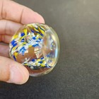 Vintage Murano Style Hand Blown Paperweights Floral Controlled Bubbles — photo 3