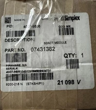 Stacy Module By Simplex Part No. 07431362