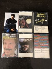 Lot of 6 Various Country Artist Cassette Tapes Gill, Waylon, Williams  Robbins
