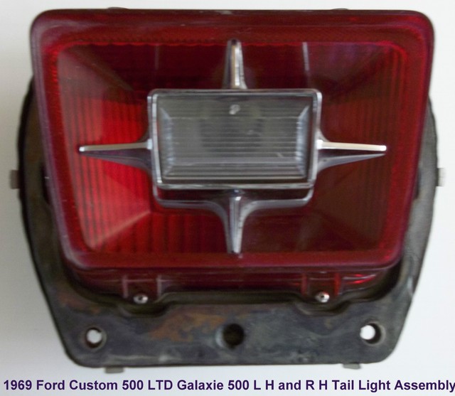 1969 Ford Galaxie 500 Custom LTD Tail Light Assembly P/N's TSDBR69FD