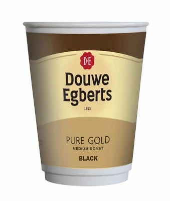 DOUWE EGBERTS BLACK COFFEE DRINK TO GO 12OZ FRESH SEAL INCUP / IN CUP X 150 2GO