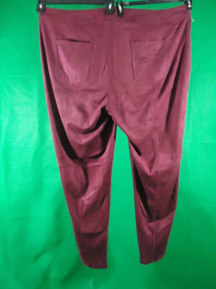 Pantalones elásticos de gamuza MYNT 1792 Plus para mujer - talla 24W - color borgoña Foto 2 de 4