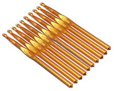 10 Pack - Size N Size 13 Aluminum Crochet Hooks - 6" Length - 9mm Diameter - ...