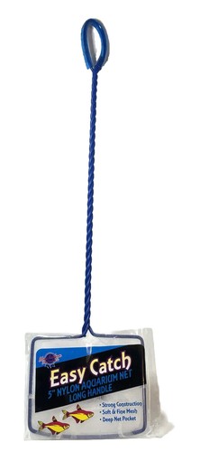 Aquarium Fish Tank Net Soft and Fine Mesh Deep Pocket Blue Ribbon Pet Prod 5 in