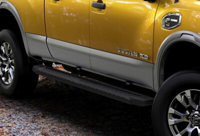 APS Black Step Nerf Bars Fit 04-24 Nissan Titan Crew Cab