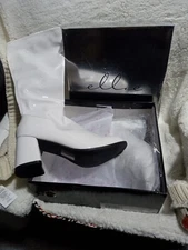 Ellie While Go-Go Boots Size 8 W 