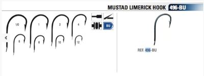Hameçons Mustad 496 – Taille 7 – 20 Pièces – Palette Bleue – Pêche Mer