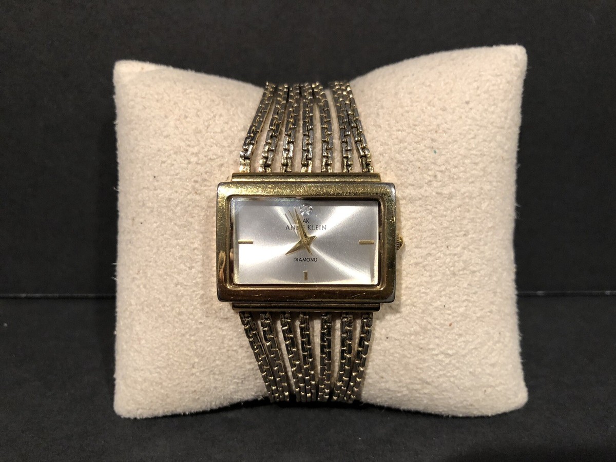 Anne Klein 10/7208 Diamond Gold Tone Quartz Analog Ladies Watch | eBay