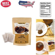 30 Bags of Caffeine-Free Chaga Tea - Support Immunity  Digestion Naturally