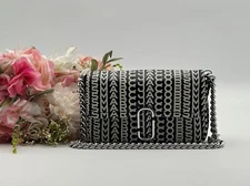 NWT Authentic Marc Jacobs Monogram Lamb Leather Mini Crossbody Bag