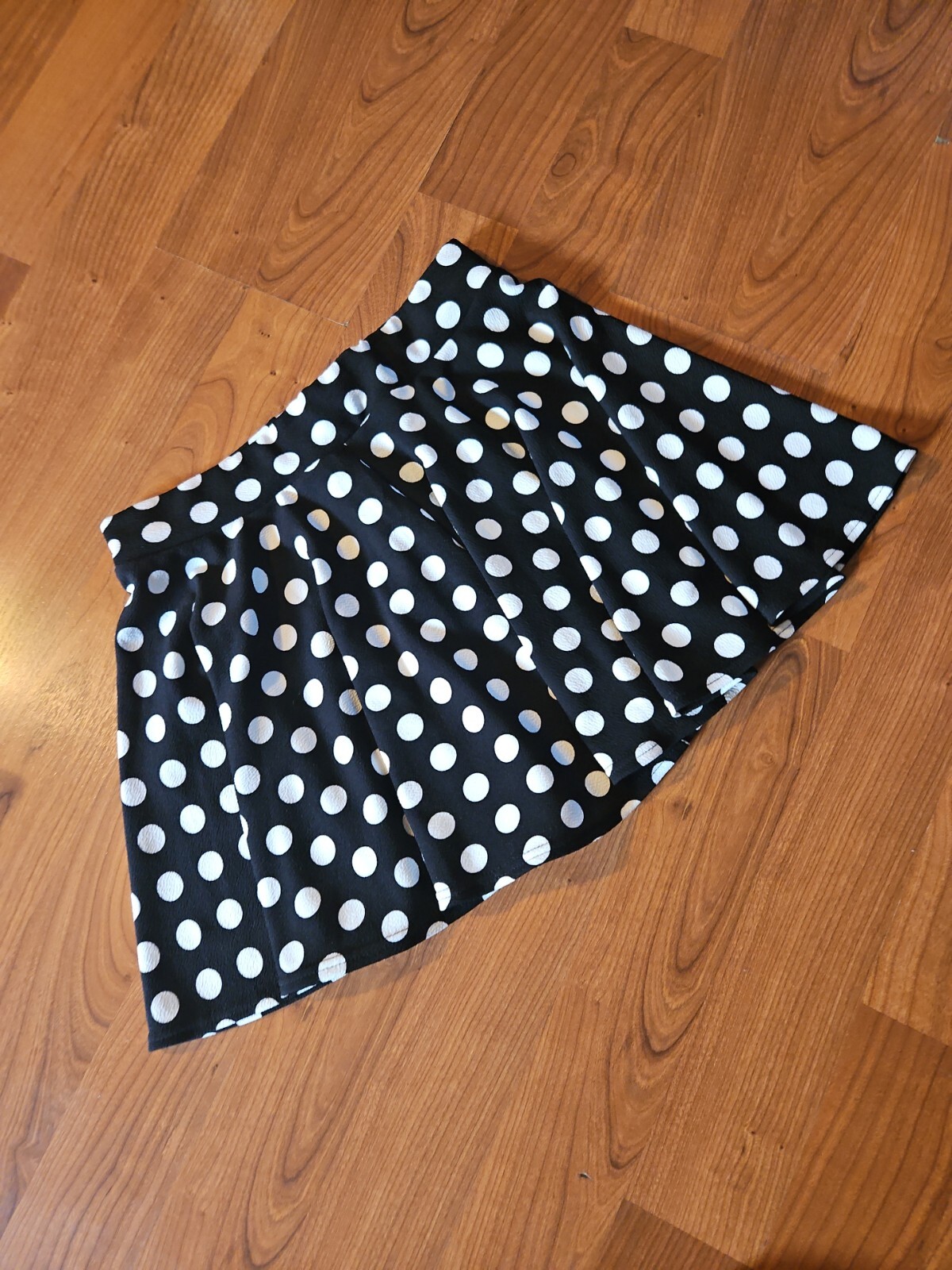 Black and white polka dotted skirt xl by urban coco