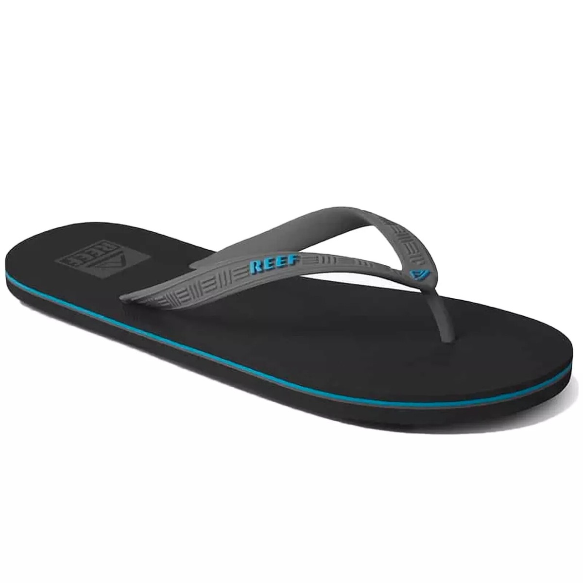 Reef Men's Seaside Grey/Aqua/Black Water Friendly Beach Flip Flop