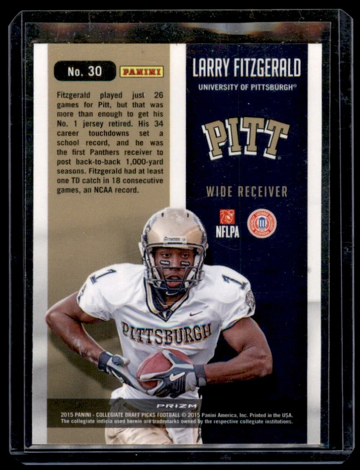 2007 Topps Draft Picks & Prospects Larry Fitzgerald Arizona Cardinals #30 - Image 2 of 2