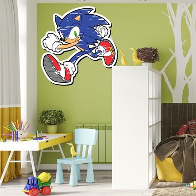 Full Color Sonic Super Hedgehog Cartoon Full Color Wall Multi
