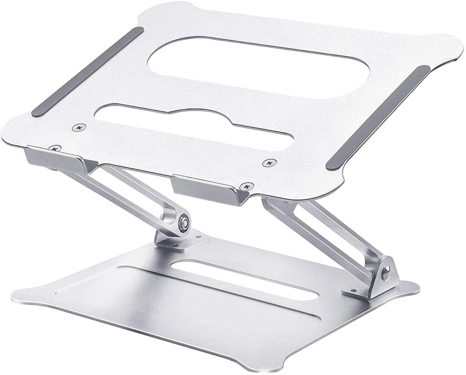 Adj Laptop Tilting Aluminum Stand Portable Computer Riser Multi Angle Hold9"~17" - Image 2 of 4