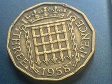 1958 Elizabeth II British Threepenny 3d