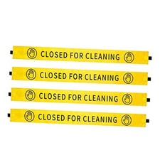 4 Pcs Restroom Closed for Cleaning Sign with Magnetic Ends Magnetic Bathroom