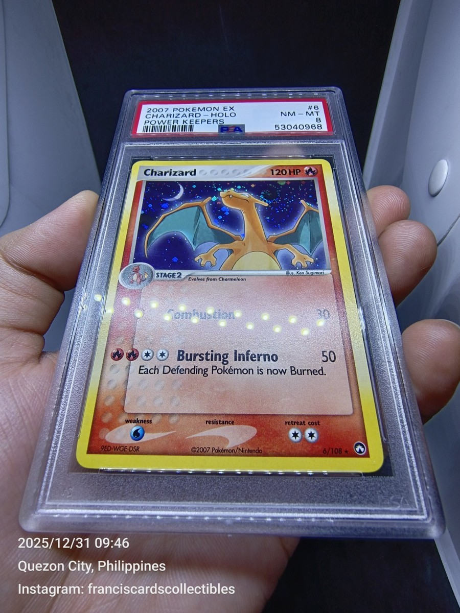 Pokemon Card - PSA 8 CHARIZARD #6 (EX POWER KEEPERS) YEAR 2007 "HOLO SWIRL" | eBay Pokemon Card - PSA 8 CHARIZARD #6 (EX POWER KEEPERS) YEAR 2007 "HOLO SWIRL" | eBay