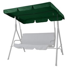 165x120cm Patio Swing Canopy Top Cover Replacement UV30 Outdoor Shading Green