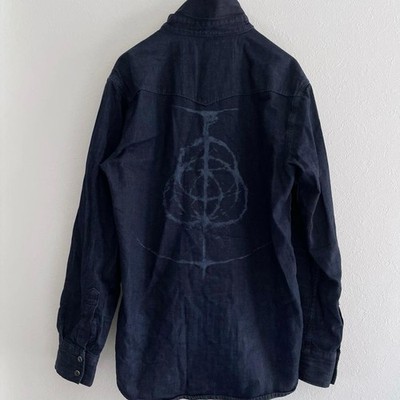 Elden Ring Denim Shirt M Size Hidetaka Miyazaki Video Game Apparel Used