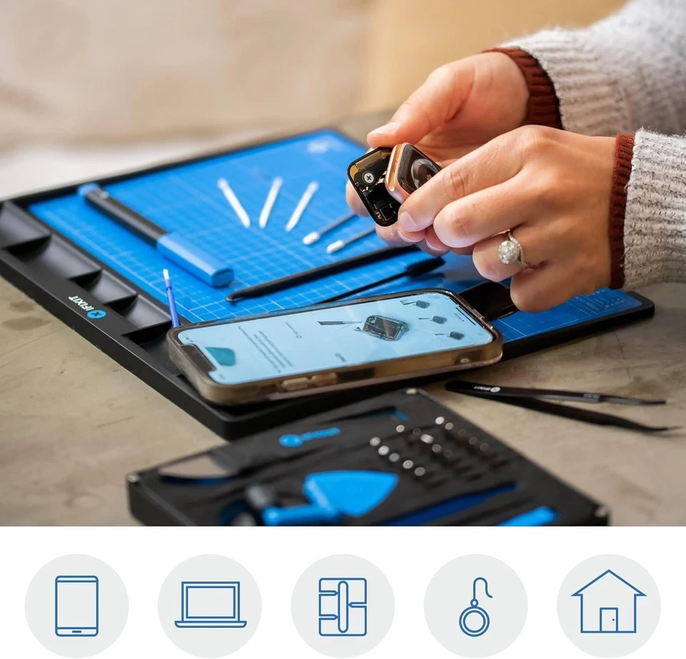 iFixit FixMat - Tornillos de reparación electrónicos magnéticos y organizador de piezas Foto 3 de 4