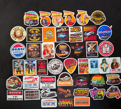 Back To The Future Inspired Stickers Delorean Flux Capacitor Mcfly Doc Decals