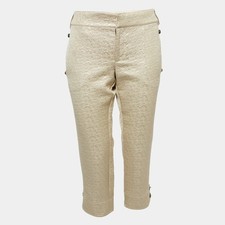 Just Cavalli Gold Jacquard Pants L