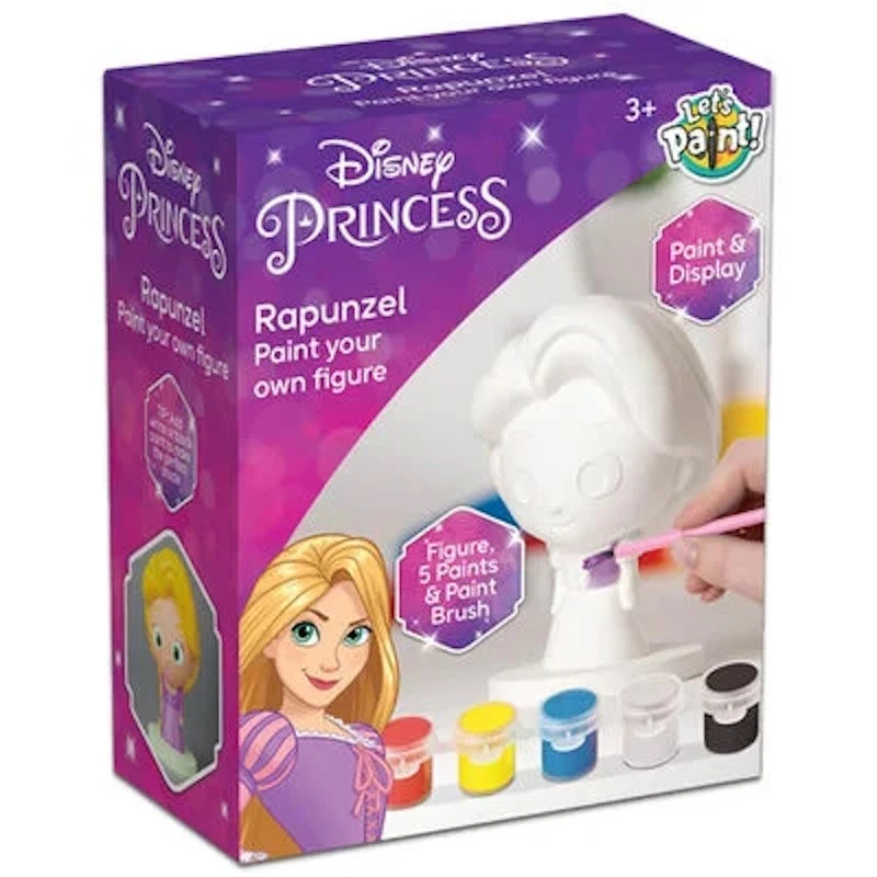 Paint Your Own Rapunzel Figure 5 Paints & Brush Children Kids Art Craft Gift