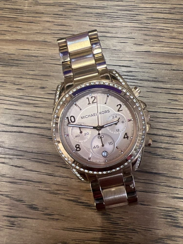 Orologio da polso analogico Michael Kors Blair donna oro rosa tutto acciaio inox