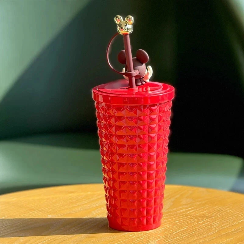 New 2025 China Starbucks X Disney Mickey Mouse Topper Red 19oz SS Straw Tumbler - Image 3 of 4