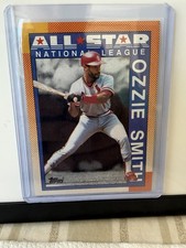 Topps 1990 All-Star Ozzie Smith Baseball Card #400 Dugout Black