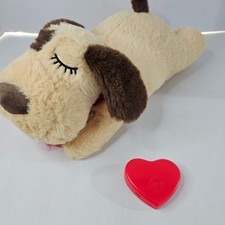 Dog Plush Heartbeat Simulator Cream Brown Pup...