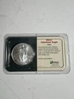2002 American Silver Eagle 1 Oz .999 Fine Silver Coin Littleton Holder