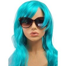 Foster Grant Beige Tortoise Shell Full Cat Eye Frame Sunglasses w/ Gradient Tint