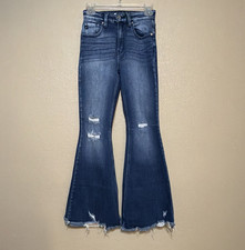 KanCan Womens Size 25 Blue High Rise Distress...