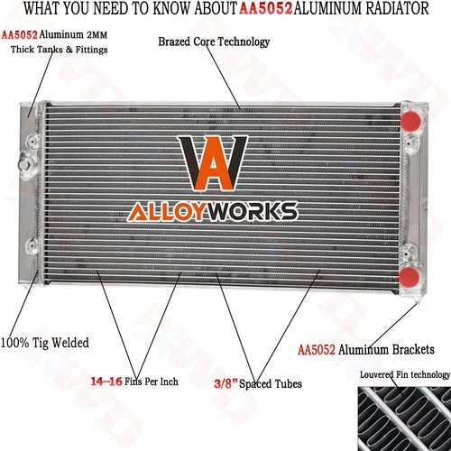 652621 2 Row Aluminum Radiator For Volkswagen VW Golf Jetta Scirocco 1986-1988