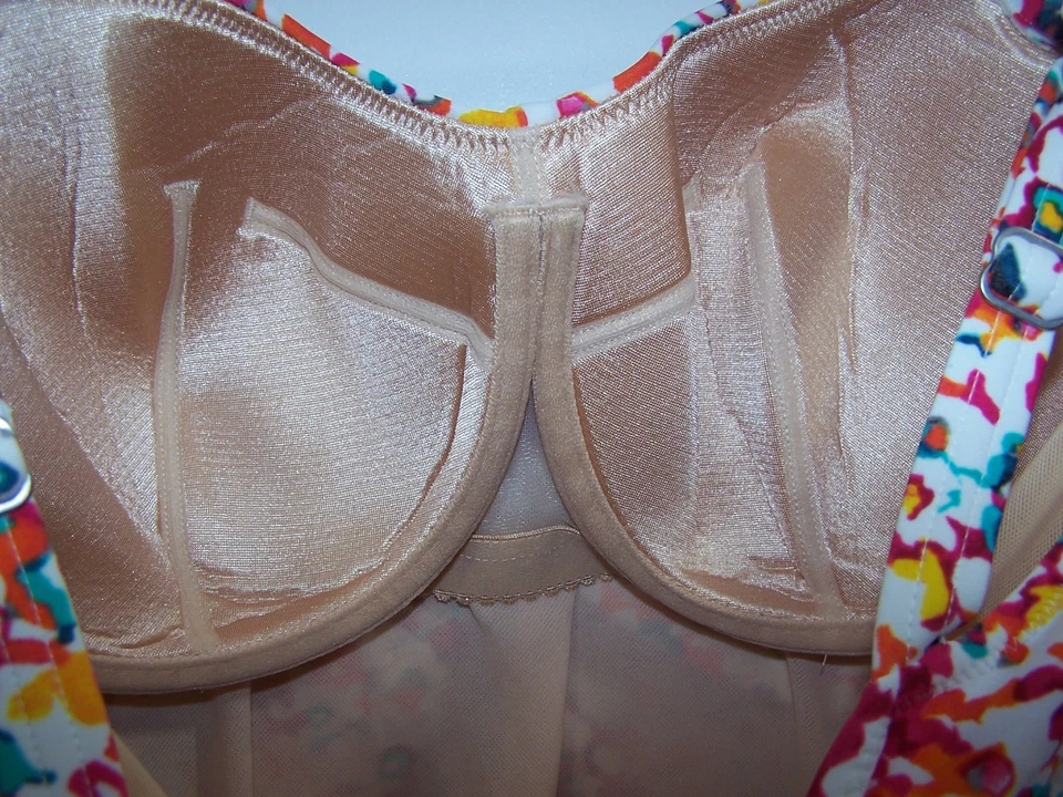 Nuevo con etiquetas - Sujetador Tankini Multicolor Profile by Gottex, Incorporado Forrado Con Aros XS/S 36D Foto 4 de 4