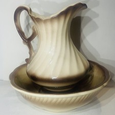 Vintage - GENUINE California BTP  - Wash Pitcher & Basin. ~ 40cm tall. Exc cond 