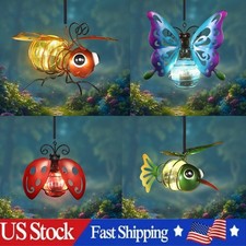 Solar Lamp Garden Decor Butterfly Flamingo Beetle Hummingbird Outdoor Hang Light